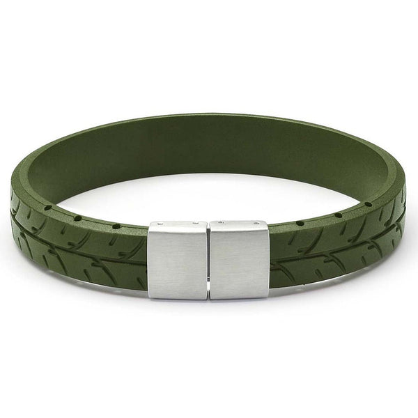 Bonetto Cinturini BON 3 Green N Rubber Bracelet-Holben's