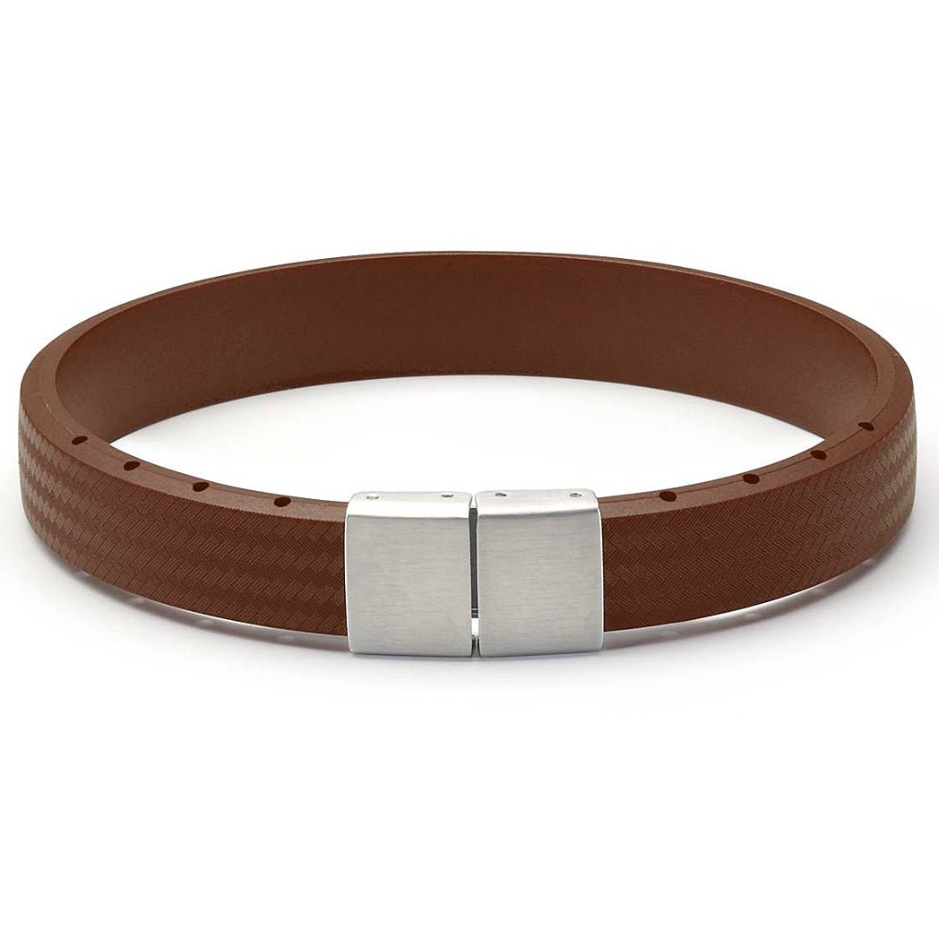 Bonetto Cinturini BON 4 Brown Rubber Bracelet-Holben's