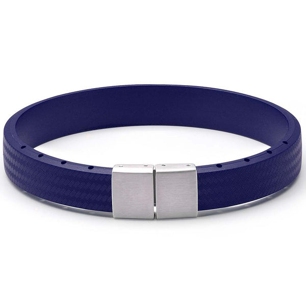 Bonetto Cinturini BON Blue Rubber Bracelet-Holben's Fine Watch Bands