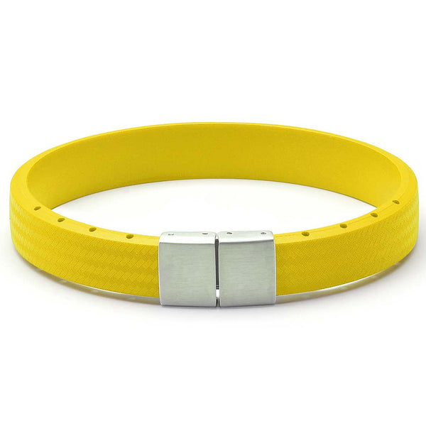 Bonetto Cinturini BON 4 Yellow Rubber Bracelet-Holben's Fine Watch Bands