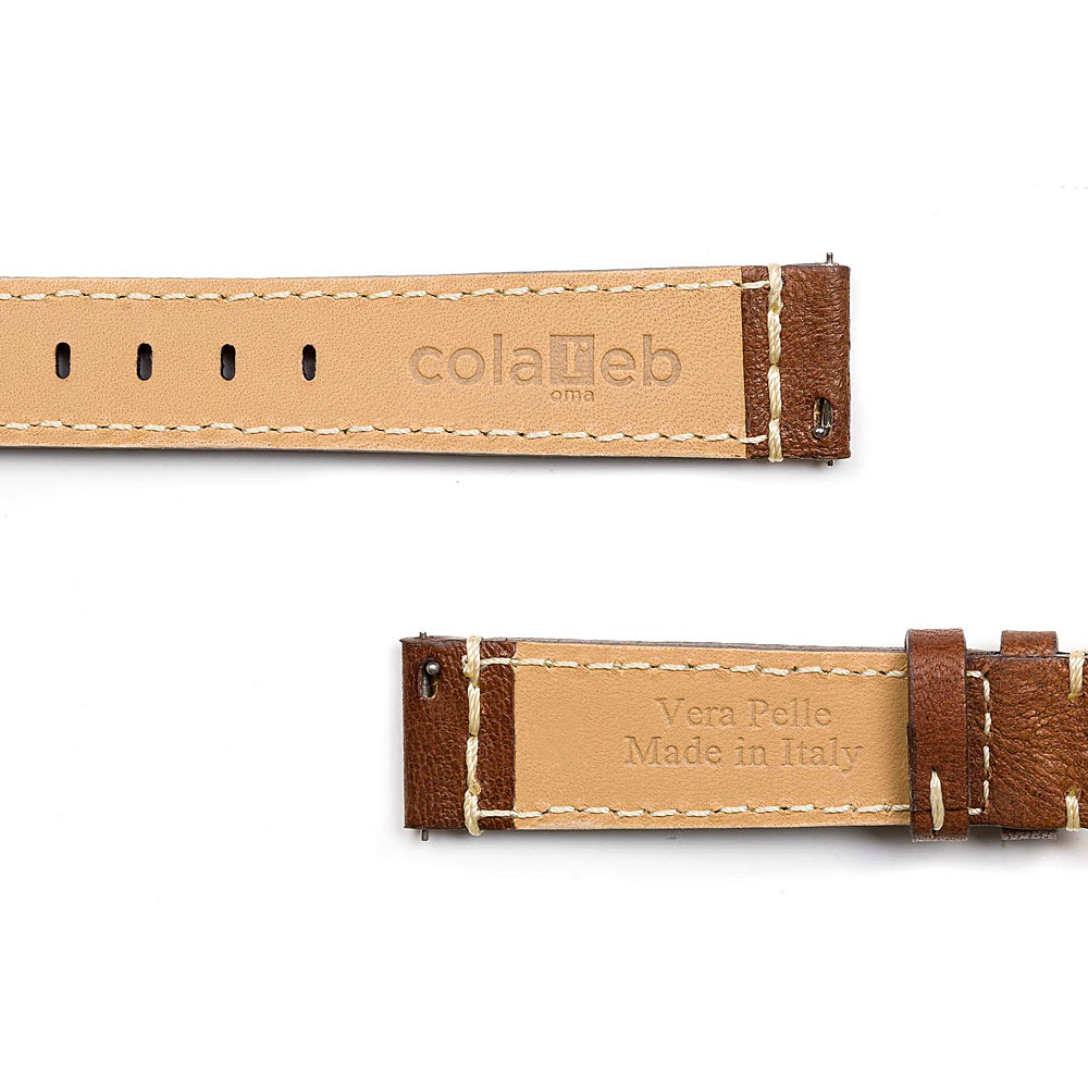 ColaReb Parma Brown Sheepskin Leather Watch Strap - Holben's Fine Watch Bands