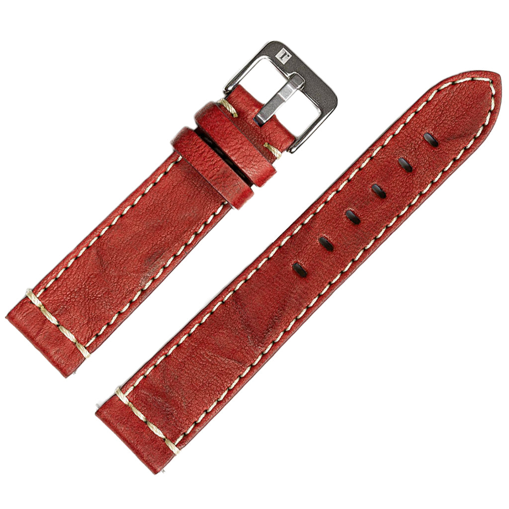 ColaReb Parma Red Sheepskin Leather Watch Strap - Holben's Fine Watch Bands