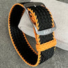 EULIT Perlon Atlantic Black Orange Watch Strap | Holben's