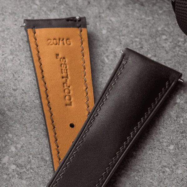 Artem Loop-Less Barenia Leather Watch Strap Bridle Brown - Holben's