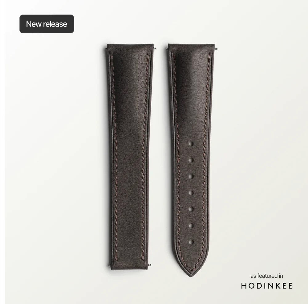 Artem Loop-Less Barenia Leather Watch Strap Bridle Brown - Holben's