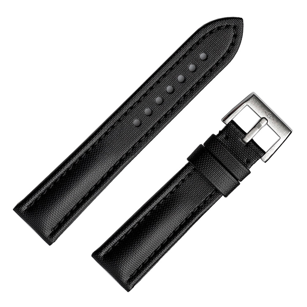 19MM Black Nylon Sport Watch Strap Velcro® Style