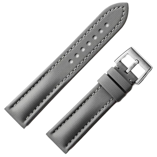 Artem Classic grey sailcloth-pattern watch strap