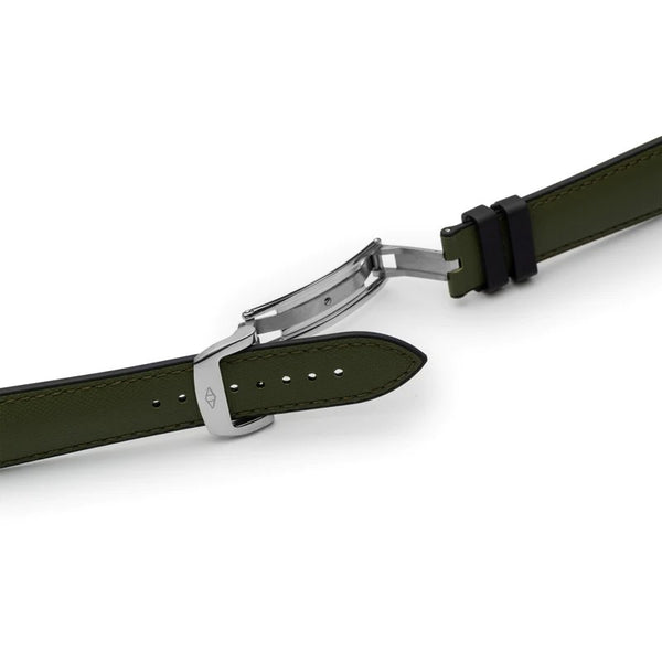 Artem HydroFlex Sailcloth FKM Rubber Khaki Green Watch Strap | Holben's