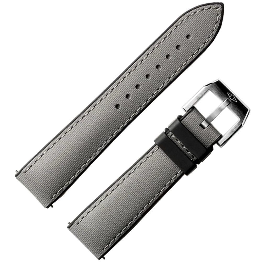 Artem HydroFlex Sailcloth FKM Rubber Grey Watch Strap | Holben's