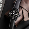 Artem Loop-Less Sailcloth Black White Stitch Watch Strap | Holben's
