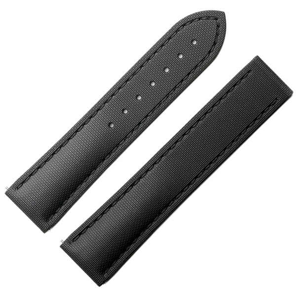 Artem Loop-Less HydroFlex Dark Matter Black Sailcloth Watch Strap | Holbens