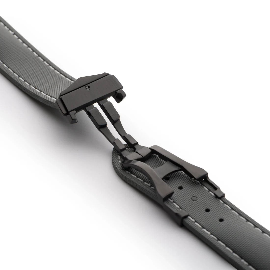 Artem Loop-Less HydroFlex Lunar Ash Grey Sailcloth Watch Strap | Holben's