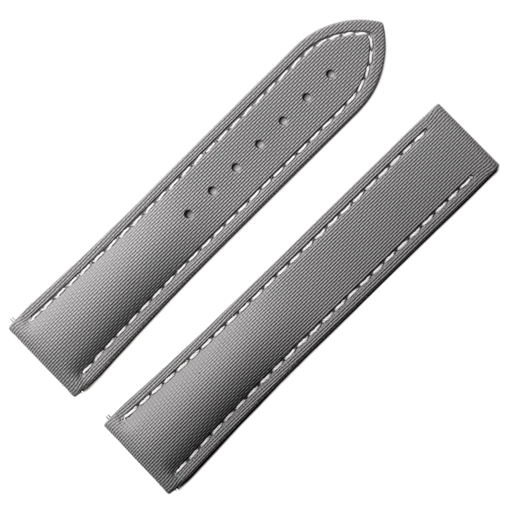 Artem Loop-Less HydroFlex Lunar Ash Grey Sailcloth Watch Strap | Holben's