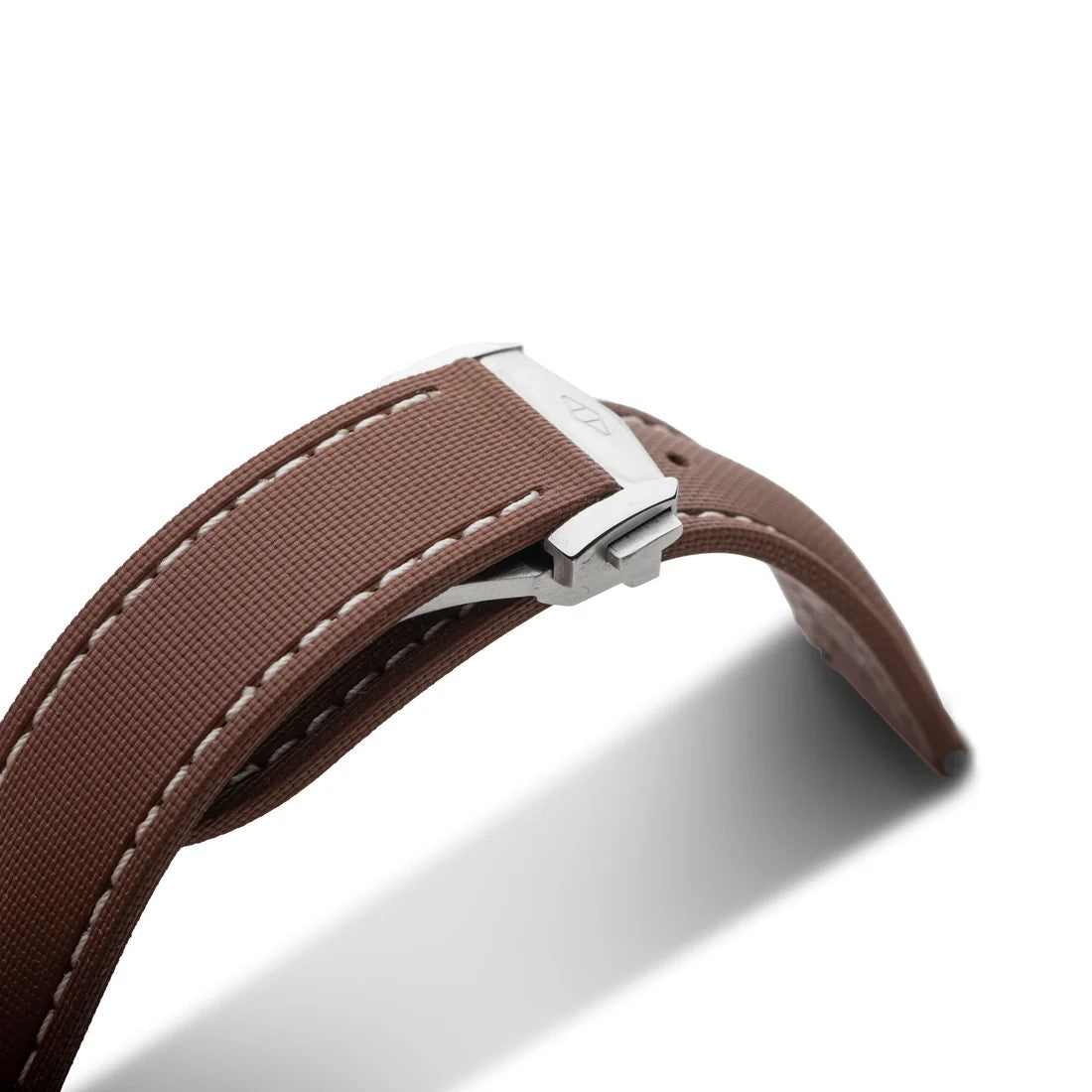 Artem Loop-Less HydroFlex Nebula Dust Brown Sailcloth Watch Strap | Holben's