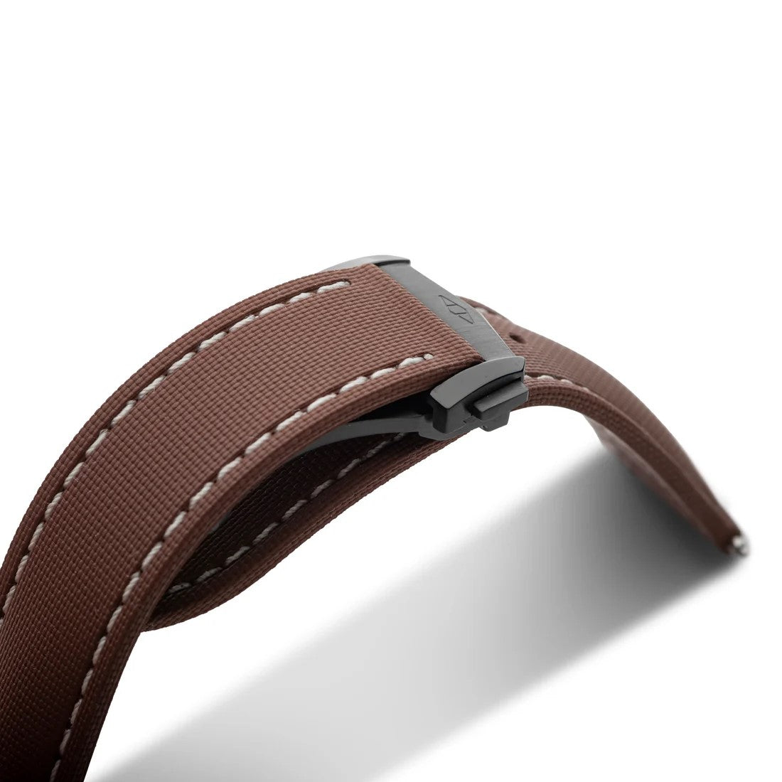 Artem Loop-Less HydroFlex Nebula Dust Brown Sailcloth Watch Strap | Holben's