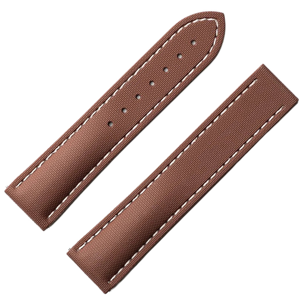 Artem Loop-Less HydroFlex Nebula Dust Brown Sailcloth Watch Strap | Holben's