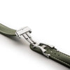 Artem Loop-Less HydroFlex Orbital Moss Green Sailcloth Watch Strap | Holben's