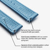 Artem Loop-Less HydroFlex Sailcloth Watch Strap Stellar Azure - Holben's