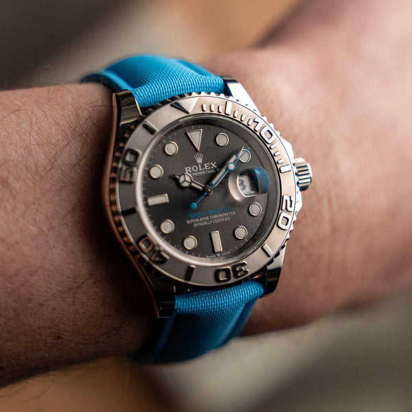Artem Loop-Less HydroFlex Sailcloth Watch Strap Stellar Azure - Holben's