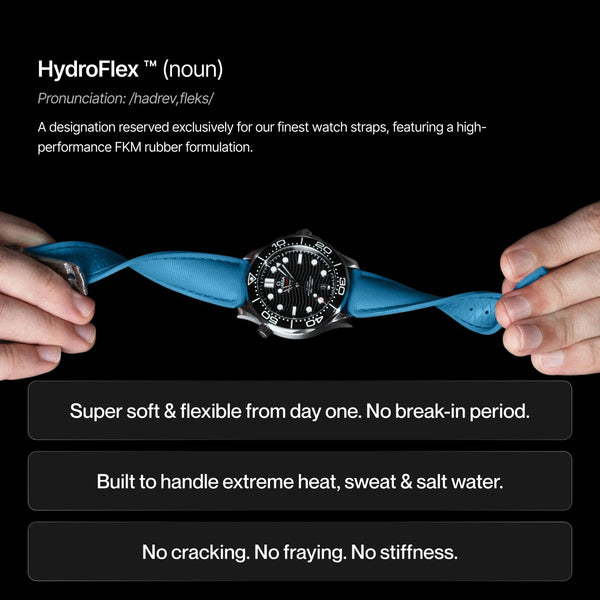 Artem Loop-Less HydroFlex Sailcloth Watch Strap Stellar Azure - Holben's