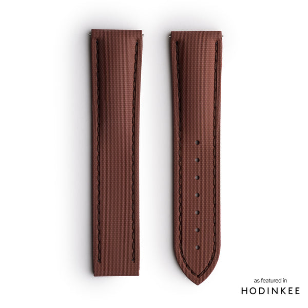Artem Loop-Less HydroFlex Sailcloth Watch Strap - Vulcan Clay