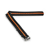 Artem Nylon Military G10 Watch Strap - Black and Orange Stripe