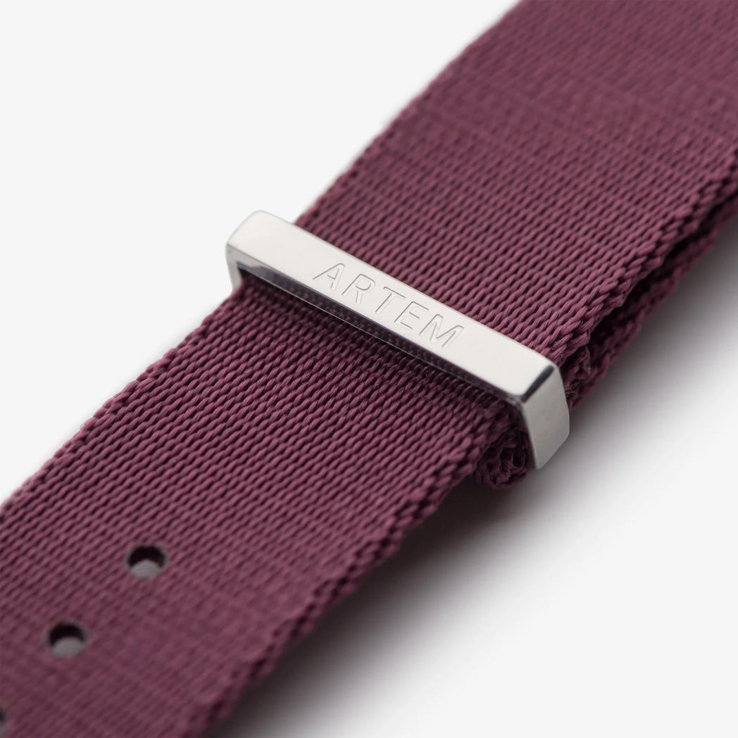 Artem Nylon Military G10 Watch Strap Burgundy - Holben's