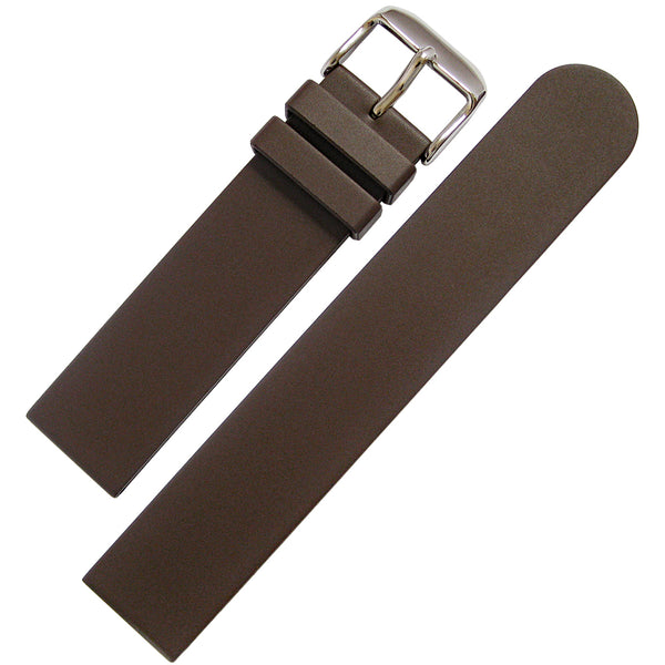Bonetto Cinturini 270 Brown Rubber Watch Strap - Holben's Fine Watch Bands