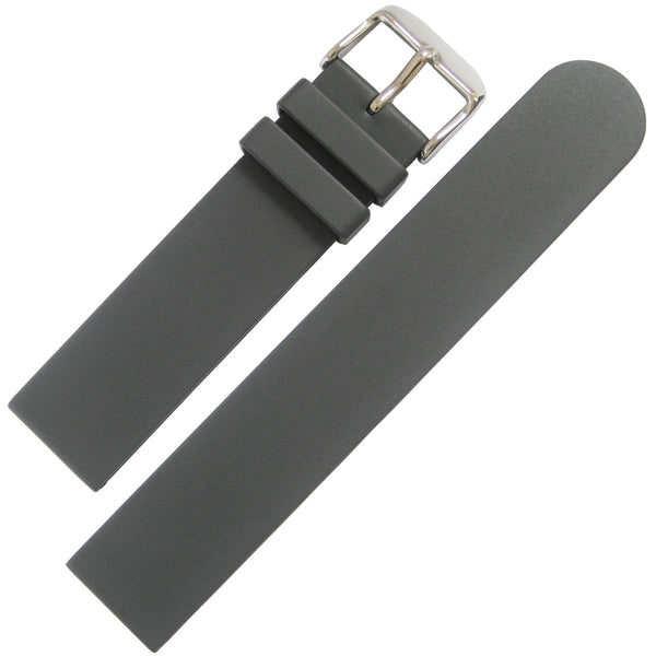 Bonetto Cinturini Rubber Watch Strap 270 Grey -Holben's Fine Watch Bands