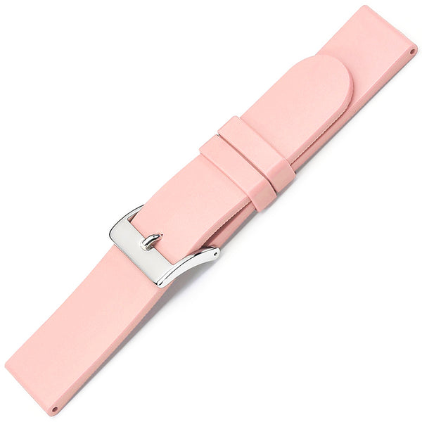 Bonetto Cinturini 270 Pink 189C Rubber Watch Strap - Holben's Fine Watch Bands