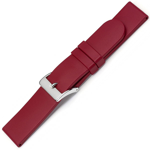Bonetto Cinturini 270 Ruby Rubber Watch Strap - Holben's Fine Watch Bands
