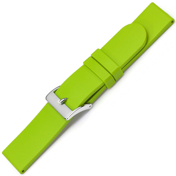 Bonetto Cinturini 270 Verde 374 Rubber Watch Strap - Holben's Fine Watch Bands