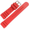 Bonetto Cinturini 284 Red Rubber Watch Strap - Holben's Fine Watch Bands