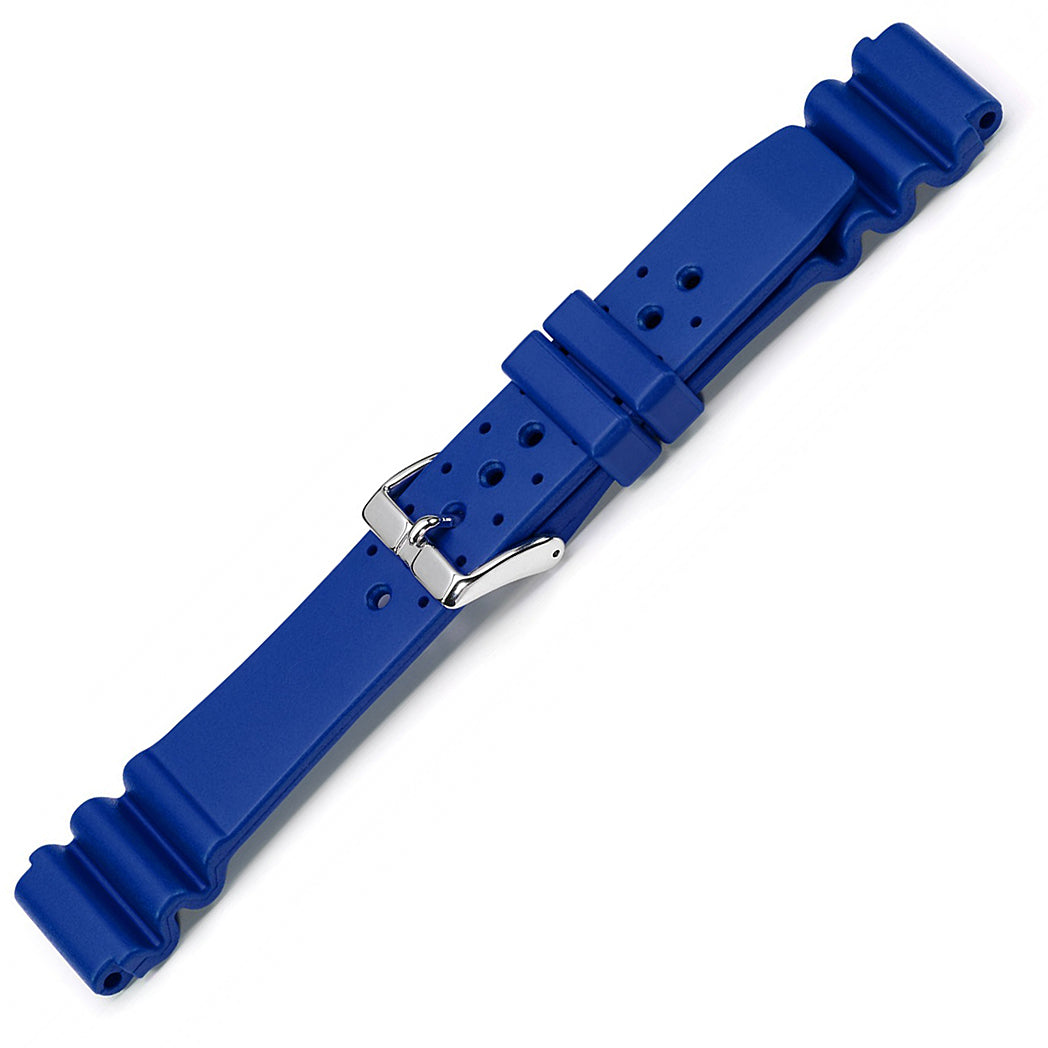 Bonetto Cinturini 285 Royal Blue Rubber Watch Strap - Holben's Fine Watch Bands