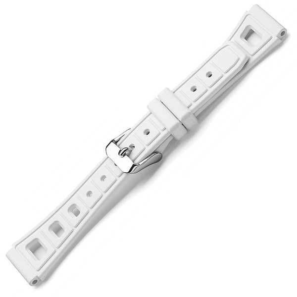 Bonetto Cinturini 295 White Rubber Watch Strap | Holben's