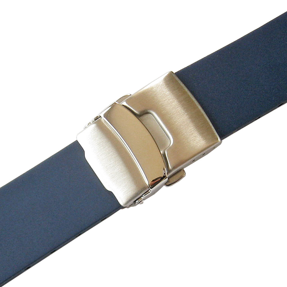 Bonetto Cinturini 300L Blue 294 Rubber Watch Strap | Holben's