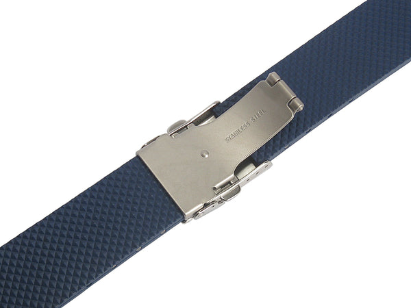 Bonetto Cinturini 300L Blue 294 Rubber Watch Strap | Holben's