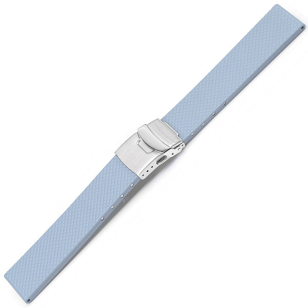 Bonetto Cinturini 300D Light Blue Rubber Watch Strap - Holben's