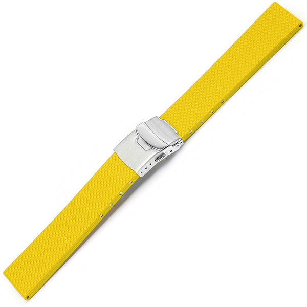 Bonetto Cinturini 300D Yellow Rubber Watch Strap - Holben's