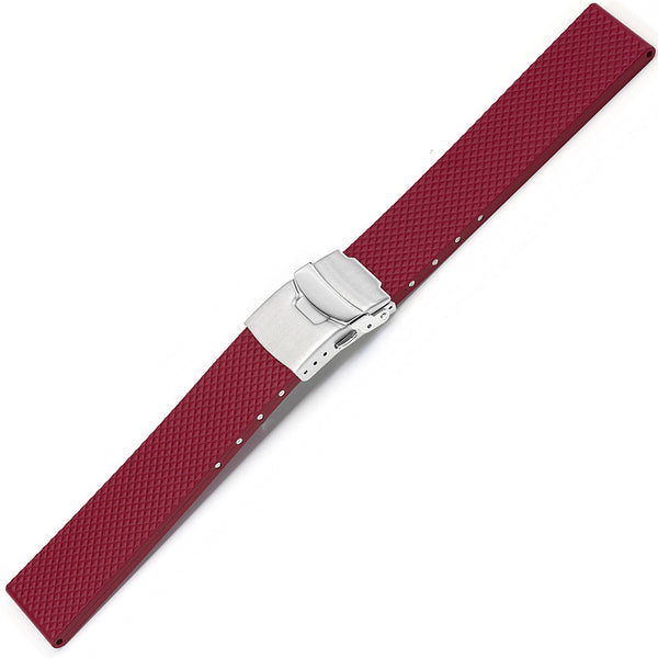 Bonetto Cinturini 300D Ruby Rubber Watch Strap - Holben's