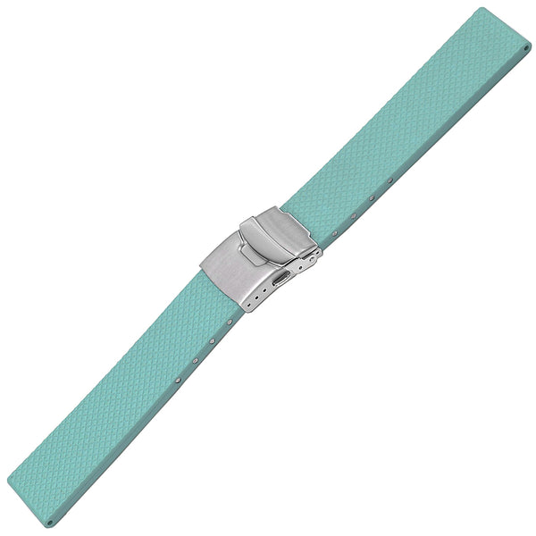 Bonetto Cinturini 300D Sea Blue Rubber Watch Strap - Holben's