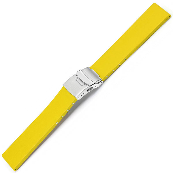 Bonetto Cinturini 300L Yellow Rubber Watch Strap - Holben's