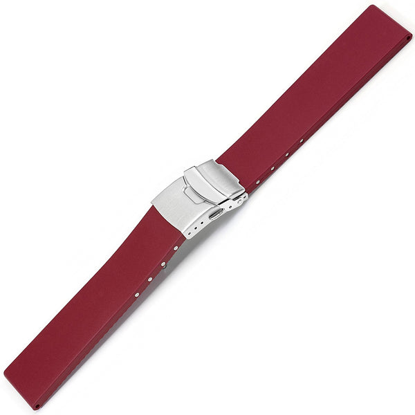 Bonetto Cinturini 300L Ruby Rubber Watch Strap - Holben's