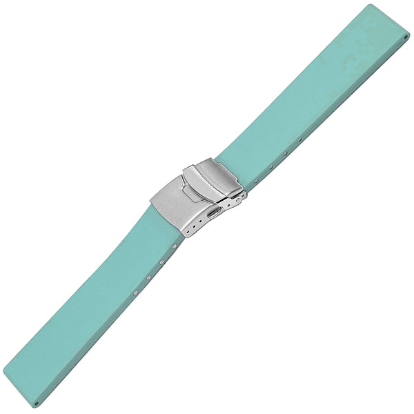 Bonetto Cinturini 300L Sea Blue Rubber Watch Strap - Holben's