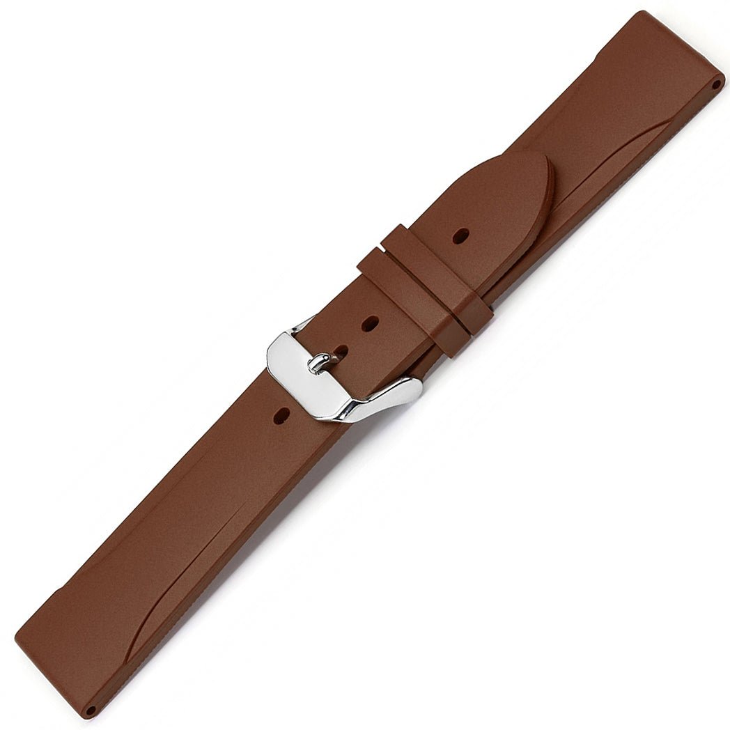 Bonetto Cinturini 315 Brown Rubber Watch Strap - Holben's