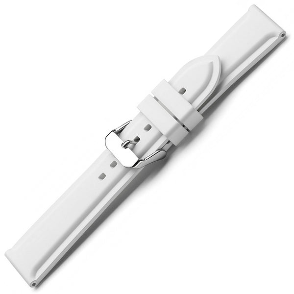 Bonetto Cinturini 326 White Rubber Watch Strap - Holben's