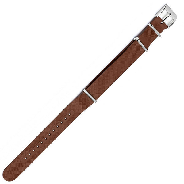 Bonetto Cinturini 328 Brown Rubber NATO Watch Strap - Holben's