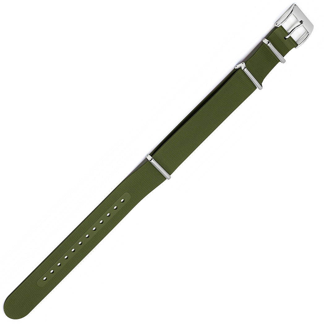 Bonetto Cinturini 328 Rubber Military G10 Watch Strap Green N - Holben's