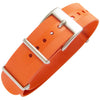 Bonetto Cinturini 328 Rubber Military G10 Watch Strap Orange - Holben's