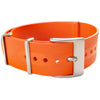 Bonetto Cinturini 328 Rubber Military G10 Watch Strap Orange - Holben's